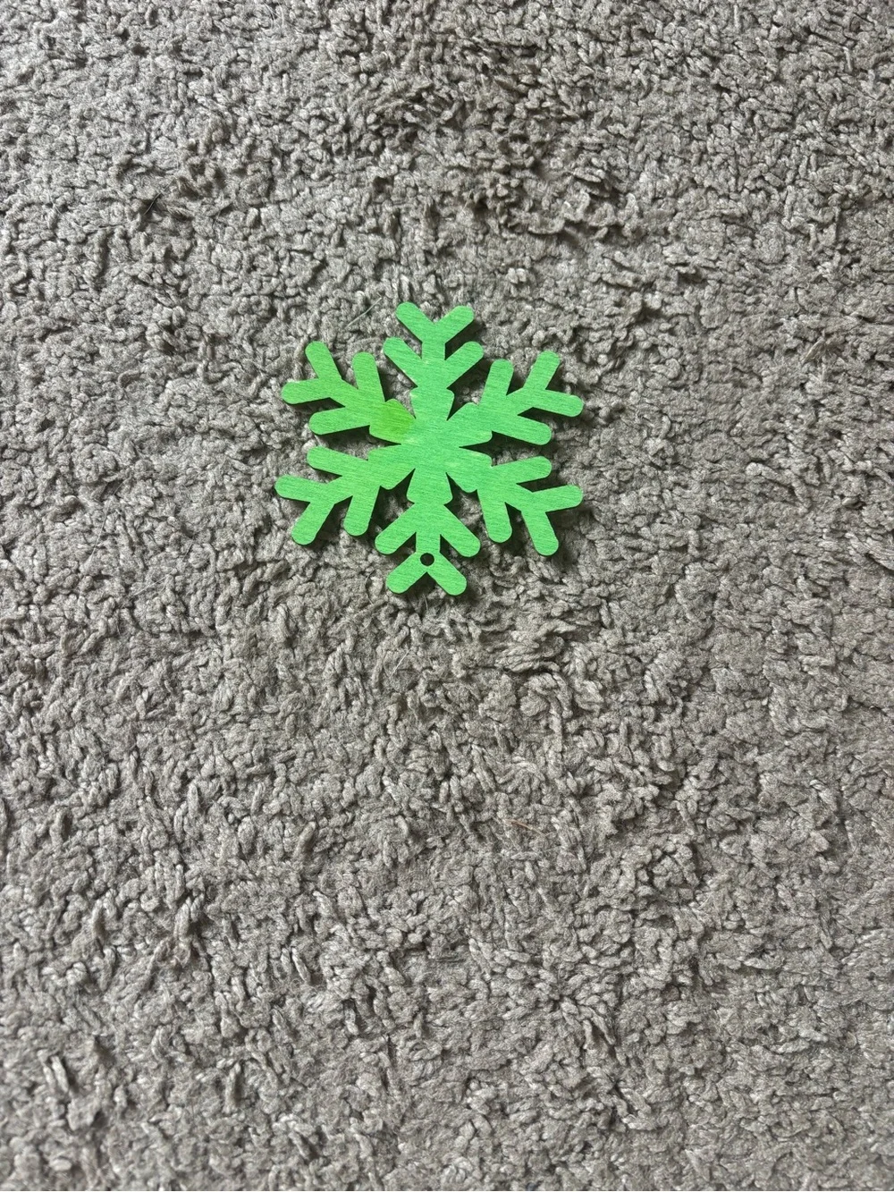 Green Snowflake Holiday Ornament - Decorative Accent